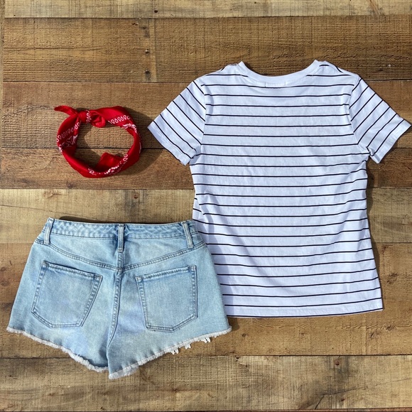 WILD FABLE Distressed SHORTS with Lace Pockets - Picture 3 of 7